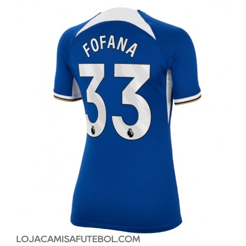 Camisa de Futebol Chelsea Wesley Fofana #33 Equipamento Principal Mulheres 2023-24 Manga Curta